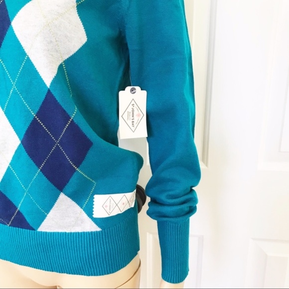 NWT st. John’s Bay 100% cotton V-neck sweater M - Picture 4 of 6